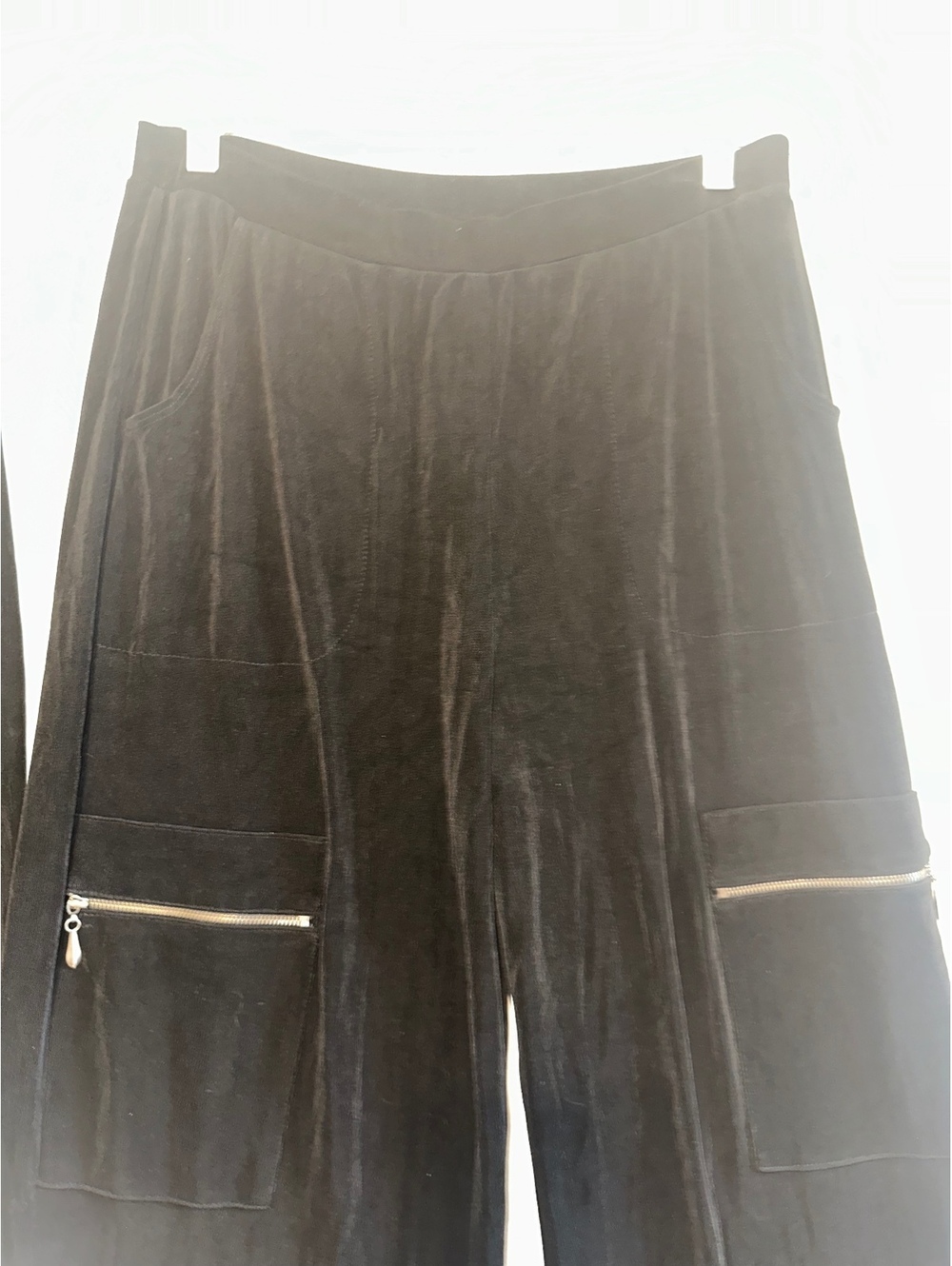 Chico's Travelers black velour pants and jacket 2